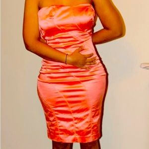 Bebe dress peach color size xs great for valentines